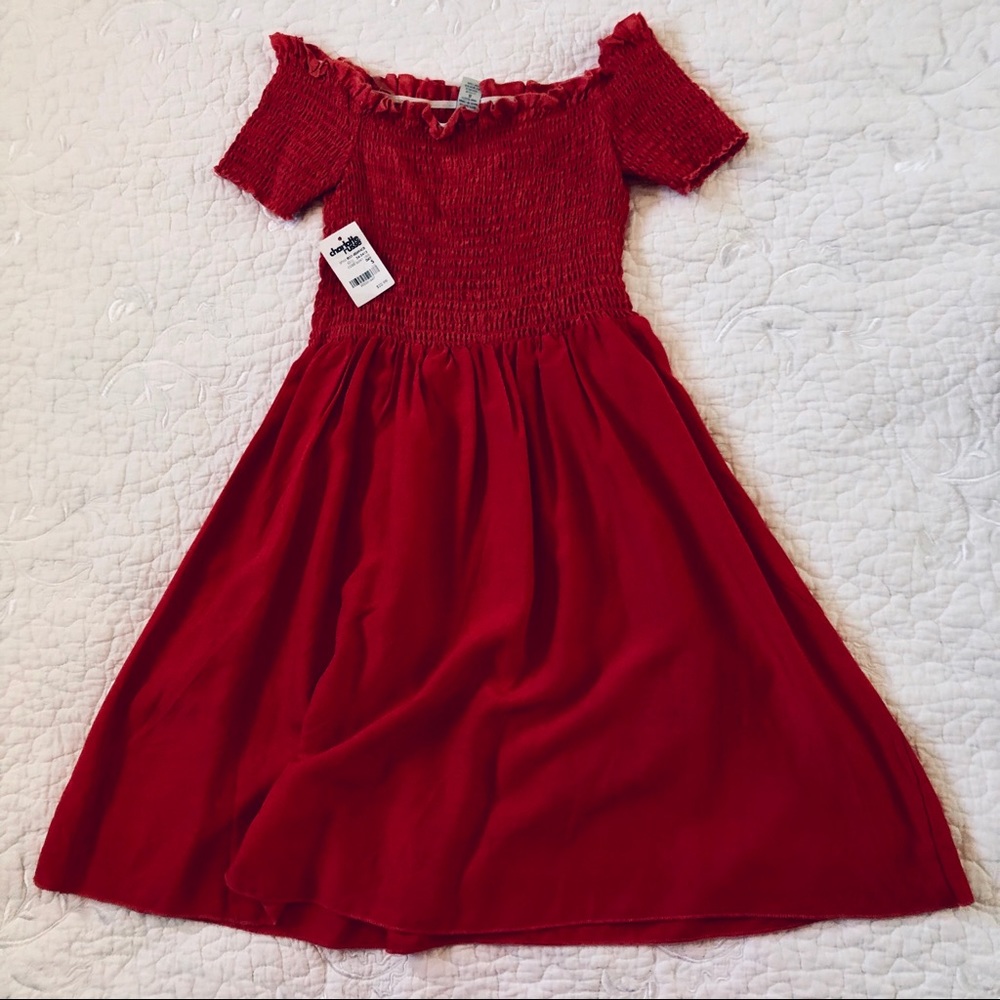 Charlotte Russe Coral Off The Shoulder Sun Dress Size Small